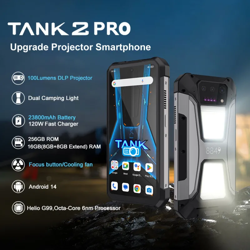 8849 Tank 2 pro Rugged Phone with 23800 mAh Battery